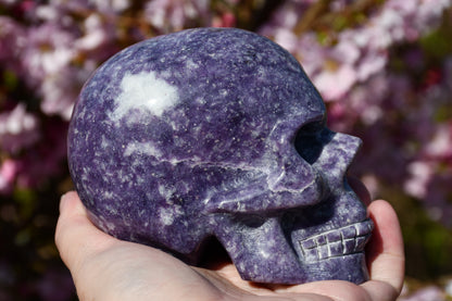Lepidolite skull