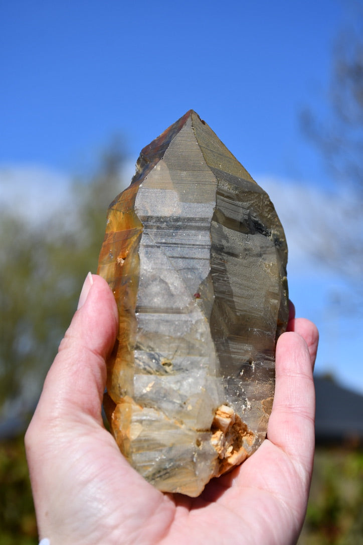 Himalayan quartz point - heavily included
