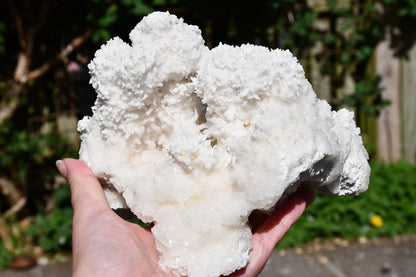 White aragonite cluster