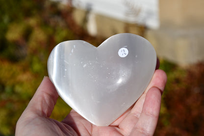 Selenite/satin spar heart
