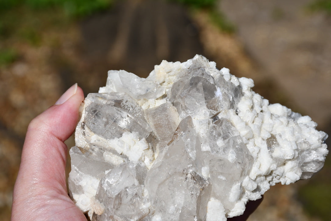 Himalayan "grey" quartz cluster