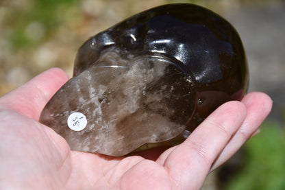 Smoky Quartz Skull carve