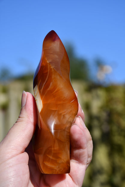 Carnelian/ agate and carnelian flame