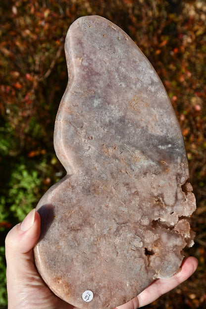 Pink amethyst butterfly carve - warrior
