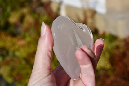 Selenite/satin spar heart