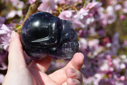 Purple fluorite skull