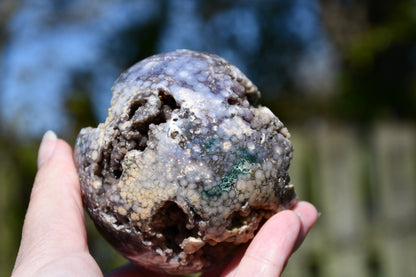 Grape agate sphere