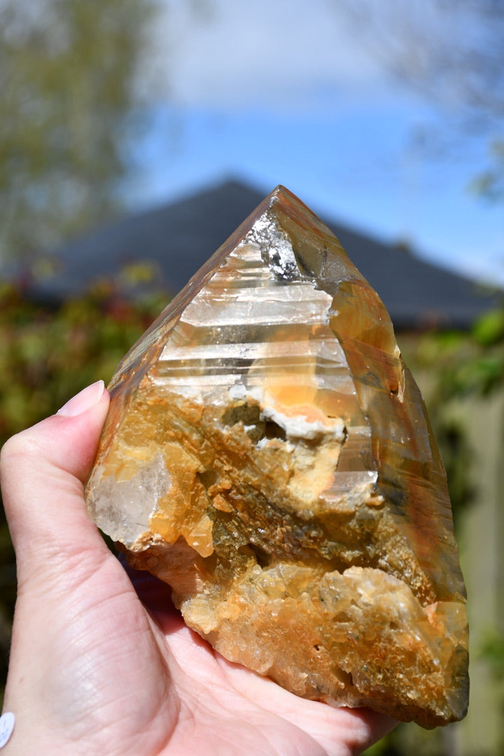 Himalayan quartz point - heavily included