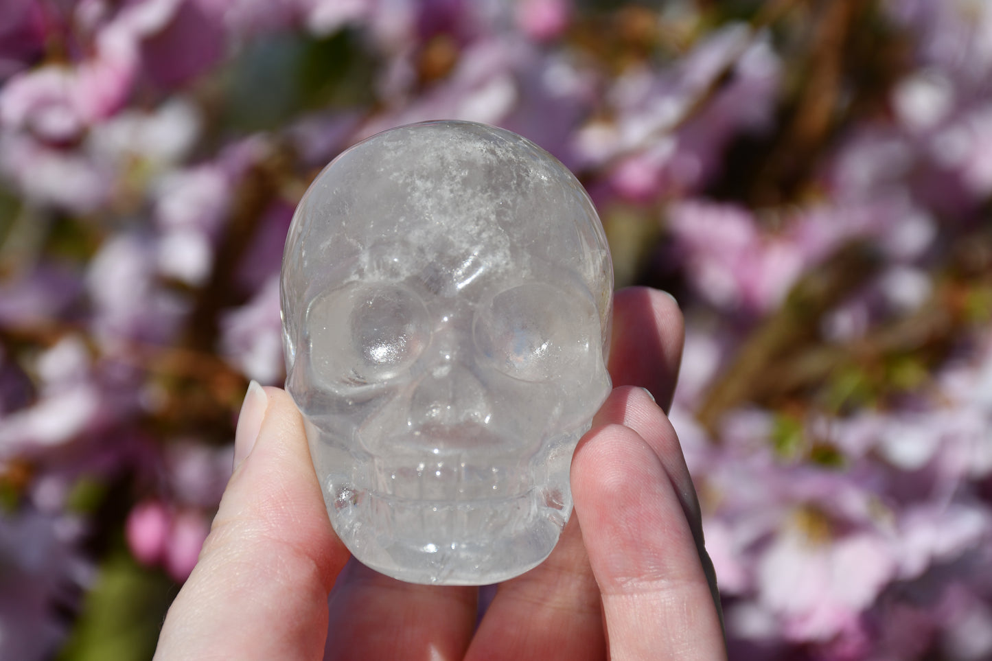 Clear quartz skull