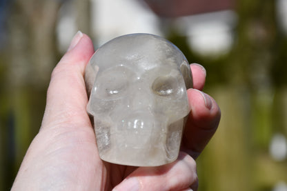 Smoky quartz skull