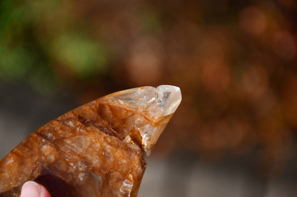 Hematoid quartz large crescent moon