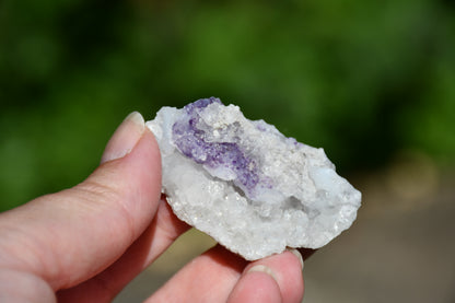Fluorite and chalcedony flowers x 3