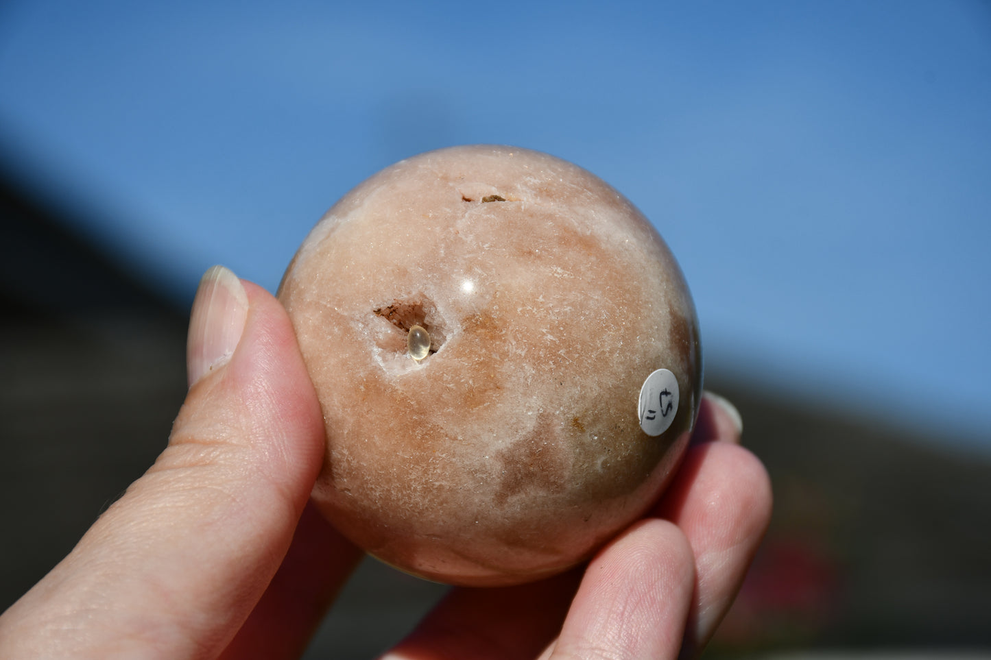 Possible pink amethyst sphere
