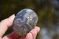 Moss agate palm stone