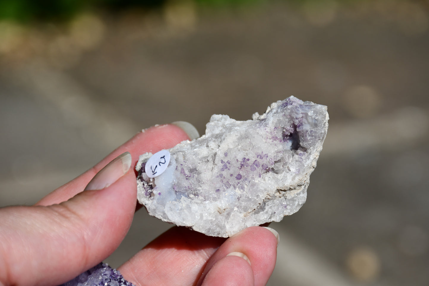 Fluorite and chalcedony flowers x 3