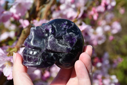 Purple fluorite skull