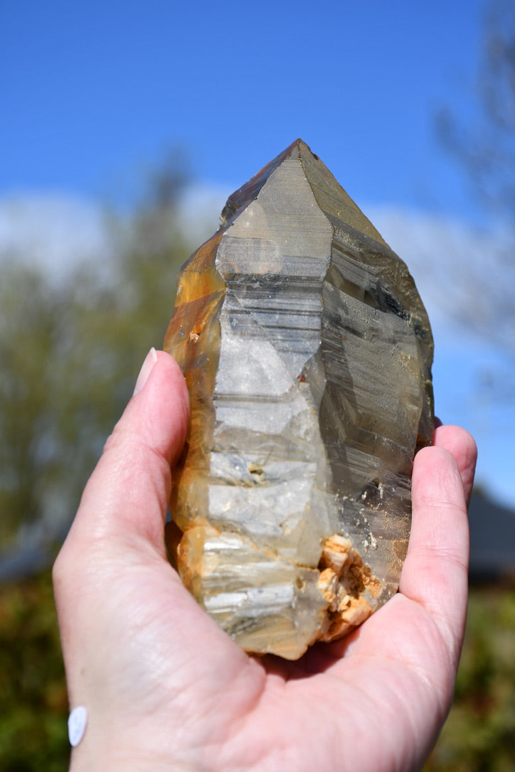 Himalayan quartz point - heavily included