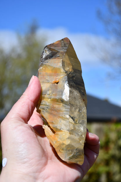Himalayan quartz point - heavily included