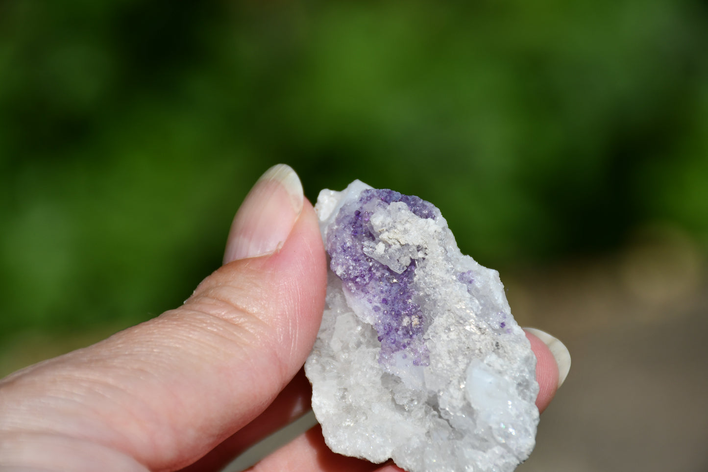 Fluorite and chalcedony flowers x 3