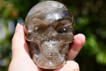 Smoky Quartz Skull carve