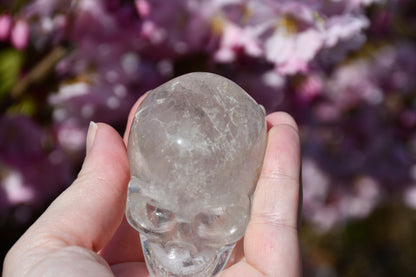 Clear quartz skull