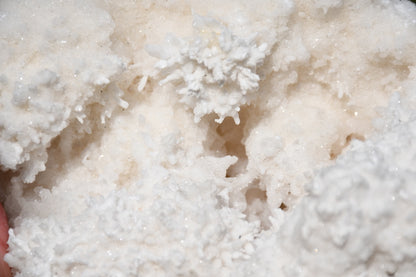 White aragonite cluster