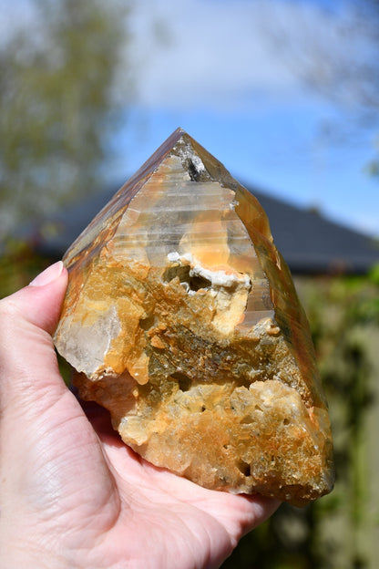Himalayan quartz point - heavily included