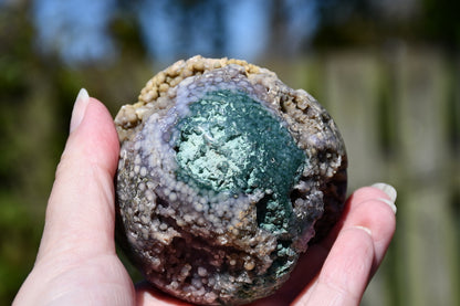 Grape agate sphere