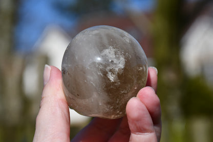 Smoky quartz skull