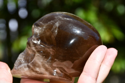 Smoky Quartz Skull carve